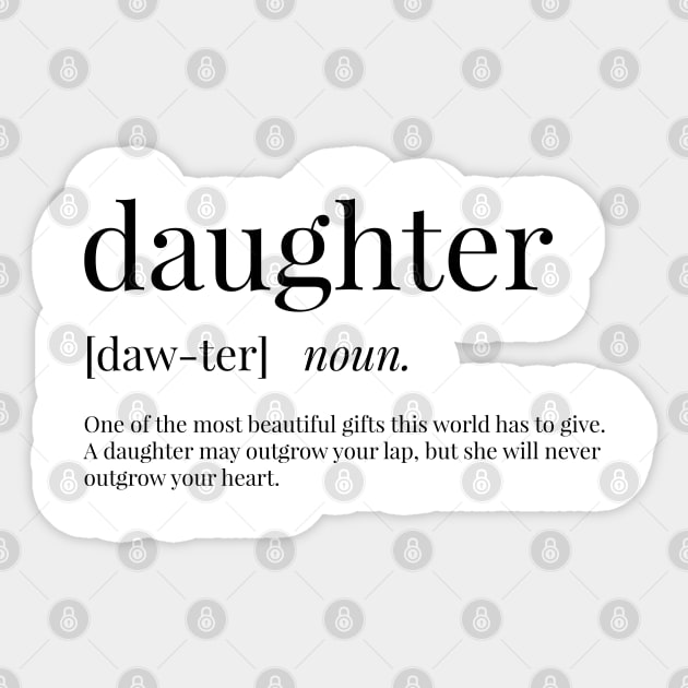 Daughter Definition Sticker by definingprints